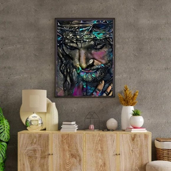 Festive Vibes Unleashed: Colorful Portrait Canvas Wall Art - Picture 3 of 7